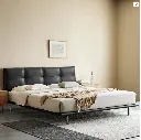 Ines Floating Bed, King Size, Super King Size Bed, Real Leather 02.webp