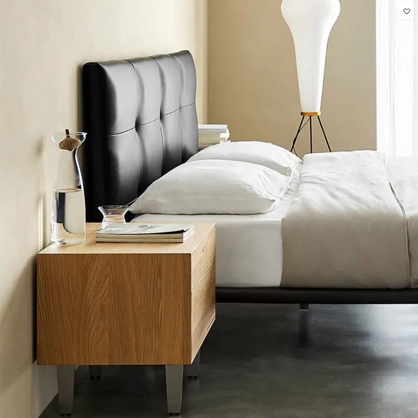 Ines Floating Bed, King Size, Super King Size Bed, Real Leather 08.webp