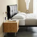 Ines Floating Bed, King Size, Super King Size Bed, Real Leather 08.webp
