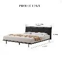 Ines Floating Bed, King Size, Super King Size Bed, Real Leather 10.webp