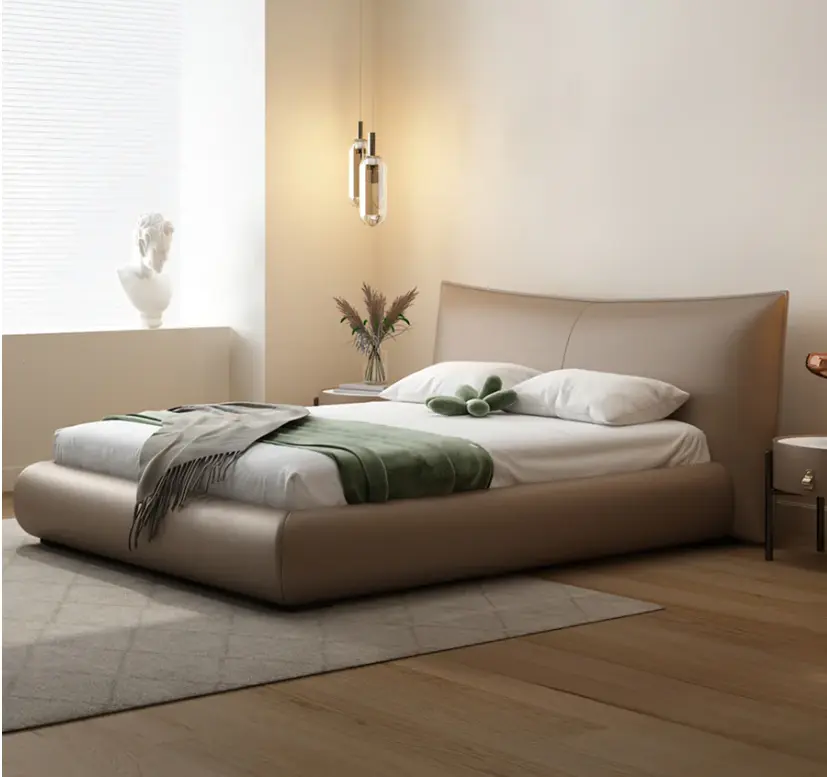Kai King Size Bed With Storage, Super King Size With Storage, Real Leather 03.webp