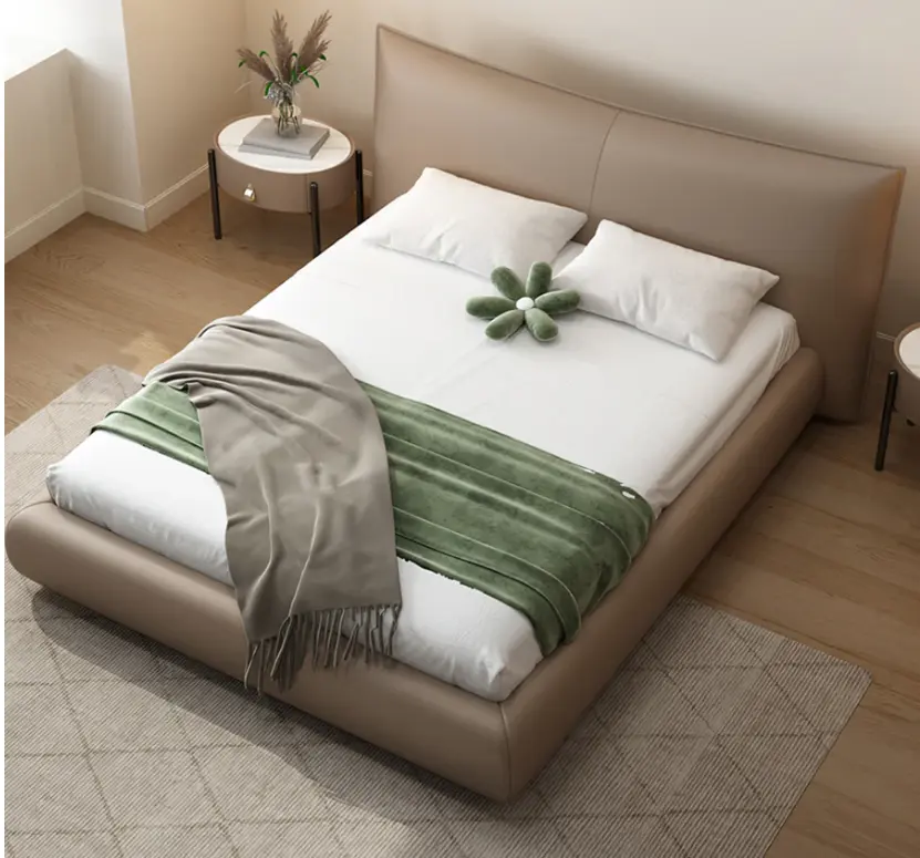 Kai King Size Bed With Storage, Super King Size With Storage, Real Leather 04.webp