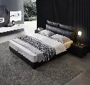 Luca King Size Superking Size Bed, Leather